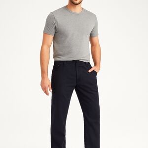 Point Zero Black Linen Blend Straight Leg Casual Pants 36